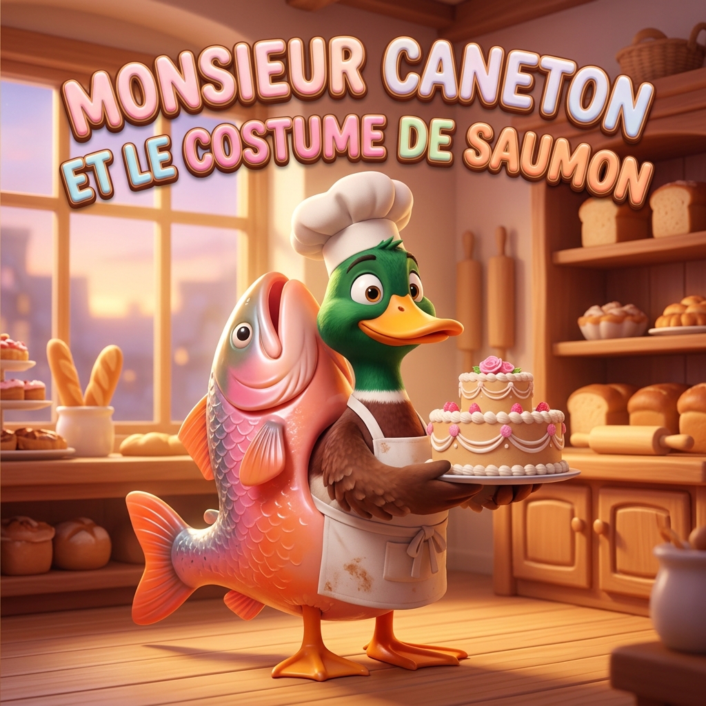 Monsieur Caneton et le costume de saumon — histoire pour enfant