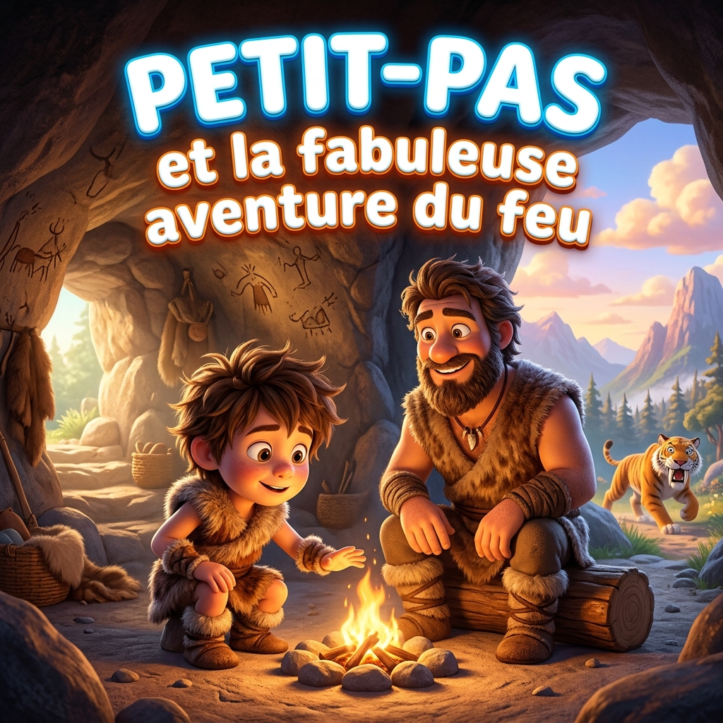 Petit-Pas et la fabuleuse aventure du feu — histoire pour enfant